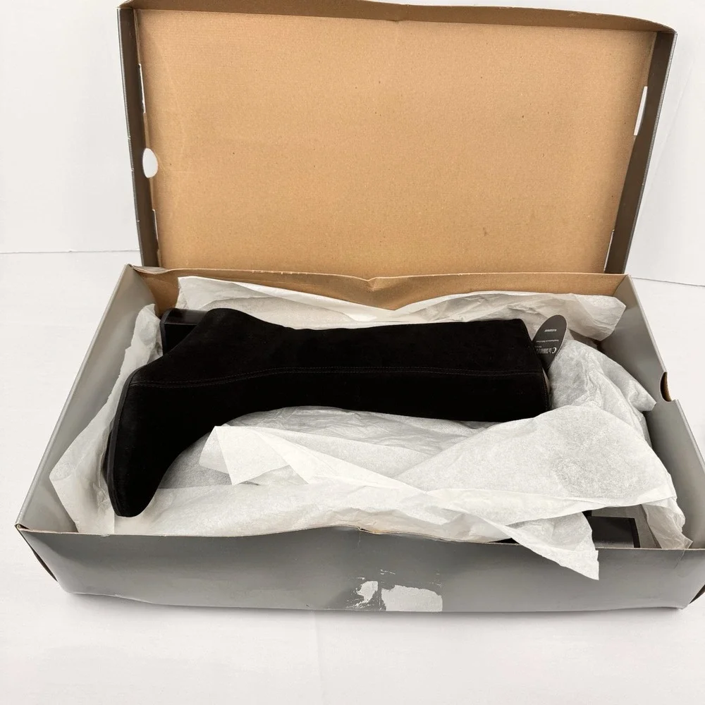 La Canadienne‎ Black Suede Waterproof Knee High Boot 7.5 Women's NWT NOS NIB